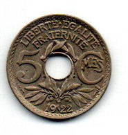 Lindauer --  5 Centimes 1922 Poissy  -   état  SUP+ - Other & Unclassified