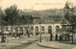 Agen * La Gare Du Midi Et De L'orléans * Ligne Chemin De Fer * Attelage - Agen