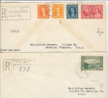 54343 - CANADA - POSTAL HISTORY: UNITRADE  # 234/237 + 241 + 243/245 On 5 FDC - ....-1951