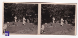 Clermont-Ferrand / Puy De Dôme 63 Photo Stéréoscopique 1940s 12,8x5,8cm Parc Statue Sujets Pétrifiés A59-38 - Stereoscopic