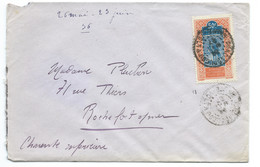 SP COVER ENVELOPPE AOF SURCHARGE HAUTE VOLTA  / OUAGADOUGOU 1927 POUR ROCHEFORT SUR MER FRANCE - Cartas & Documentos