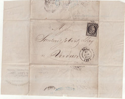 FRANCE : N° 3 . OBL GRILLE . CAD . T14 . " NANCY " . (52) . 1850 . - 1849-1876: Klassieke Periode