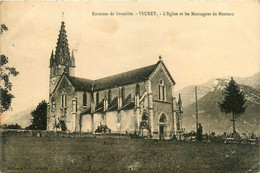 Veurey * église Du Village Et Montagnes De Monteau * Cachet Au Dos : Hôpital 82 Bis St égrève - Other & Unclassified