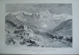 D101 014 Compton Weißlahnbad Lavina Bianca Dolomiten 38x27 Cm Druck 1899!! - Autres & Non Classés