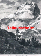D101 023 Zeno Diemer Rofelewand Pitztal Ötztal Gletscher 27x38 Cm Druck 1899!! - Altri & Non Classificati