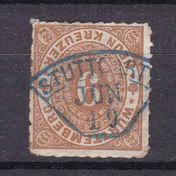 Wuerttemberg - 1873 - Michel Nr. 40 Facherstempel Blau - Gestempelt - 80 Euro - Wuerttemberg