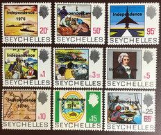Seychelles 1976 Independence Overprint Set MNH - Seychellen (1976-...)