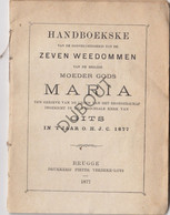 GITS/Roeselare - Handboekske Zeven Weedommen Moeder Gods Maria - 1877, P. Verbeke-Loys, Brugge (W11) - Anciens