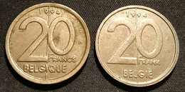 BELGIQUE - BELGIUM - Lot De 2 Pièces - 20 FRANCS - Albert II - 1994 FR - 1994 NL - KM 191 - KM 192 - 20 Frank