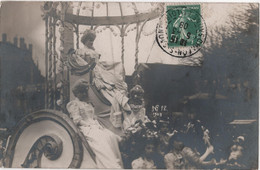 Carte Photo 71 Châlons Sur Saône  Carnaval 1908 - Reine Et Demoiselles - Chalon Sur Saone