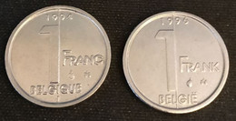 BELGIQUE - BELGIUM - Lot De 2 Pièces - 1 FRANC - Albert II - 1994 FR - 1996 NL - KM 187 - KM 188 - 1 Frank