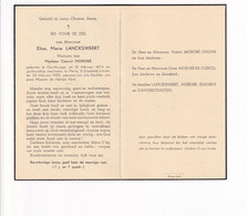 Doodsprentje / Image Mortuaire - Elise Lancksweert - Gentbrugge 1874 / Melle 1959 - Obituary Notices
