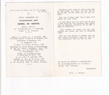 Doodsprentje / Image Mortuaire - Priester Kamiel De Groeve - Lokeren 1887 / Gent 1970 - Boekhoute - Buggenhout - Obituary Notices