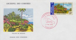 Enveloppe  FDC  1er  Jour   ARCHIPEL  Des  COMORES    Village  De  MOHANI    1975 - Sonstige & Ohne Zuordnung