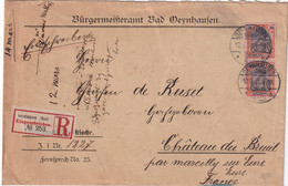 ALLEMAGNE 1901 LETTRE RECOMMANDEE DE OEYNHAUSEN AVEC CACHET ARRIVEE MARCILLY - Brieven En Documenten