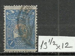 Turkey; 1905 Overprinted Stamp 1 K. "Perf. 13 1/2x12 Instead Of 12" - Oblitérés