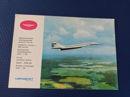 Rare AEROFLOT EDITION -Tupolev, TU 144 , The World's First Supersonic Transport. Old USSR Postcard AVIAEXPORT EDITION - 1946-....: Moderne