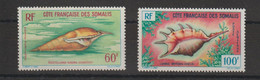 Cote Des Somalis 1962 Coquillages PA 31-32, 2 Val ** MNH - Neufs