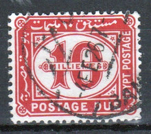 Egypt 1921 A Single 10m Postage Due Stamp In Used Condition. - 1915-1921 Protectorat Britannique