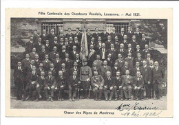 1921 Fête Cantonale Des Chanteurs Vaudois, Lausanne, Choeur Des Alpes De Montreux, Carte Tombola. Circulée En 1922 - VD Vaud