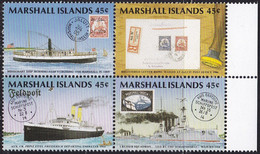 Marshall Insel, 1989, 226/29 , MNH **,  Postgeschichte Der Marshall-Inseln. - Marshall