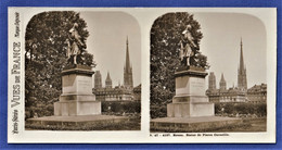 PHOTO STEREOSCOPIQUE 76 ROUEN - Statue De Pierre Corneille - Photos Stéréoscopiques