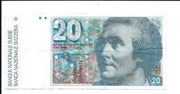 Billet 20 Francs Suisse Etat D'usage - Switzerland