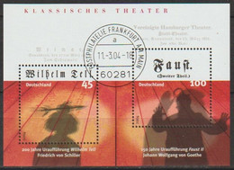 Deutschland 2004 Mi-Nr.2391 - 2392 Block 65 O Gestempelt EST. Frankfurt Klassisches Theater (A2251)günstiger Versand - 2001-2010