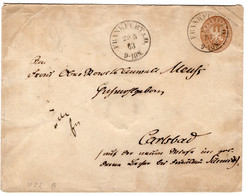 Brief Altdeutschland Preussen Frankfurt Vom 29.5.1863 Nach Carlsbad - Pruisen