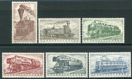 CZECHOSLOVAKIA 1956 Railway Timetable  Conference: Locomotives LHM / *.  Michel 988-93 - Unused Stamps