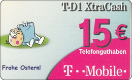 Germany  Phonecard Xtra Cash 15 Mark Frohe Ostern - T-Pay Micro-Money