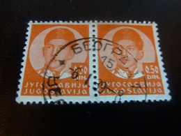 Roi Pierre II - Val 0.50 Din. - Orange - Double Oblitérés - Année 1939 - - Used Stamps