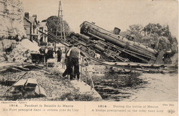 Cpa Pendant La Bataille De Meaux, Un Pont Précipité Dans La Rivière Près De Lizy - War 1914-18