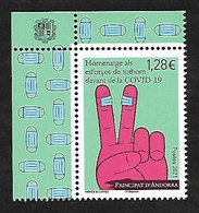 Andorre 2021 - Yv N° 856 ** - Hommage Aux Efforts De Tous Face Au COVID-19 - Unused Stamps