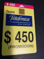 CHILI   CHIPCARD  $ 450,- Promotion  CHILI   FINE USED CARD   ** 6163** - Chili