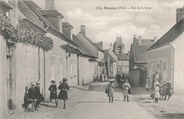 18 Massay Rue De La Gare Cpa Carte Animée - Massay