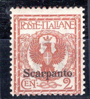 Egeo - Scarpanto - 2 Centesimi ** - Ägäis (Scarpanto)