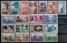 Franc 1940 Année Complete 19 Timbres **TB Cote 207€ - 1940-1949