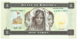 Eritrea - 1 Nakfa - 24.5.1997 - Pick 1 - Unc. - Prefix AN - Erythrée