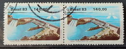 C 1311 Brazil Stamp Itaipu Hydroelectric Power Energy 1983 Circulated Pair 1 - Gebruikt