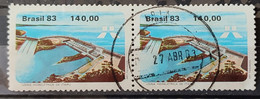 C 1311 Brazil Stamp Itaipu Hydroelectric Power Energy 1983 Circulated Pair 7 - Gebruikt
