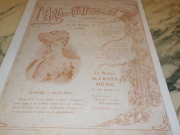 ANCIENNE PUBLICITE  L ART DE COIFFER PAR  MARIUS HENG 1905 - Toebehoren
