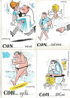 Cp , Illustrateur Signée LASSALVY , Vierge , Ed. Groupement Des Humoristes De Presse , LOT DE 13 CARTES POSTALES - Lassalvy