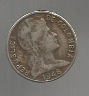 Monnaie , COLOMBIE, Republica De COLOMBIA ,  V Centavos , 1946, 2 Scans - Colombia