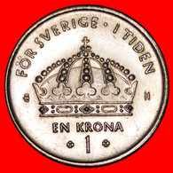 * REALISTIC PORTRAIT (2001-2012): SWEDEN ★ 1 CROWN 2003 UNC MINT LUSTRE! LOW START ★ NO RESERVE! - Sweden