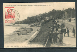 Belgique / France - Affranchissement Du Havre Sur Carte Postale En 1915 Pour Montpellier ( Gouv. En Exil ) - Ref O 11 - Sonstige & Ohne Zuordnung