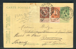 Belgique / France - Affranchissement Du Havre ( Gouv. En Exil ) Sur Entier Postal En 1915 Pour Biarritz - Ref O 20 - Sonstige & Ohne Zuordnung