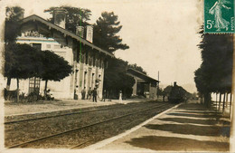 Lamagistère * Carte Photo * La Gare * Train * Ligne Chemin De Fer Tarn Et Garonne - Andere & Zonder Classificatie