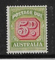 AUSTRALIA 1948 5d POSTAGE DUE TYPE C SG D124 MOUNTED MINT Cat £24 - Strafport