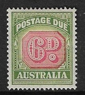 AUSTRALIA 1947 6d POSTAGE DUE TYPE C SG D125 MOUNTED MINT Cat £22 - Port Dû (Taxe)